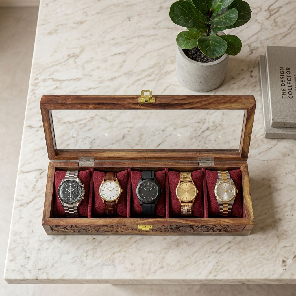 5 Watches – Carving – Glass Top
