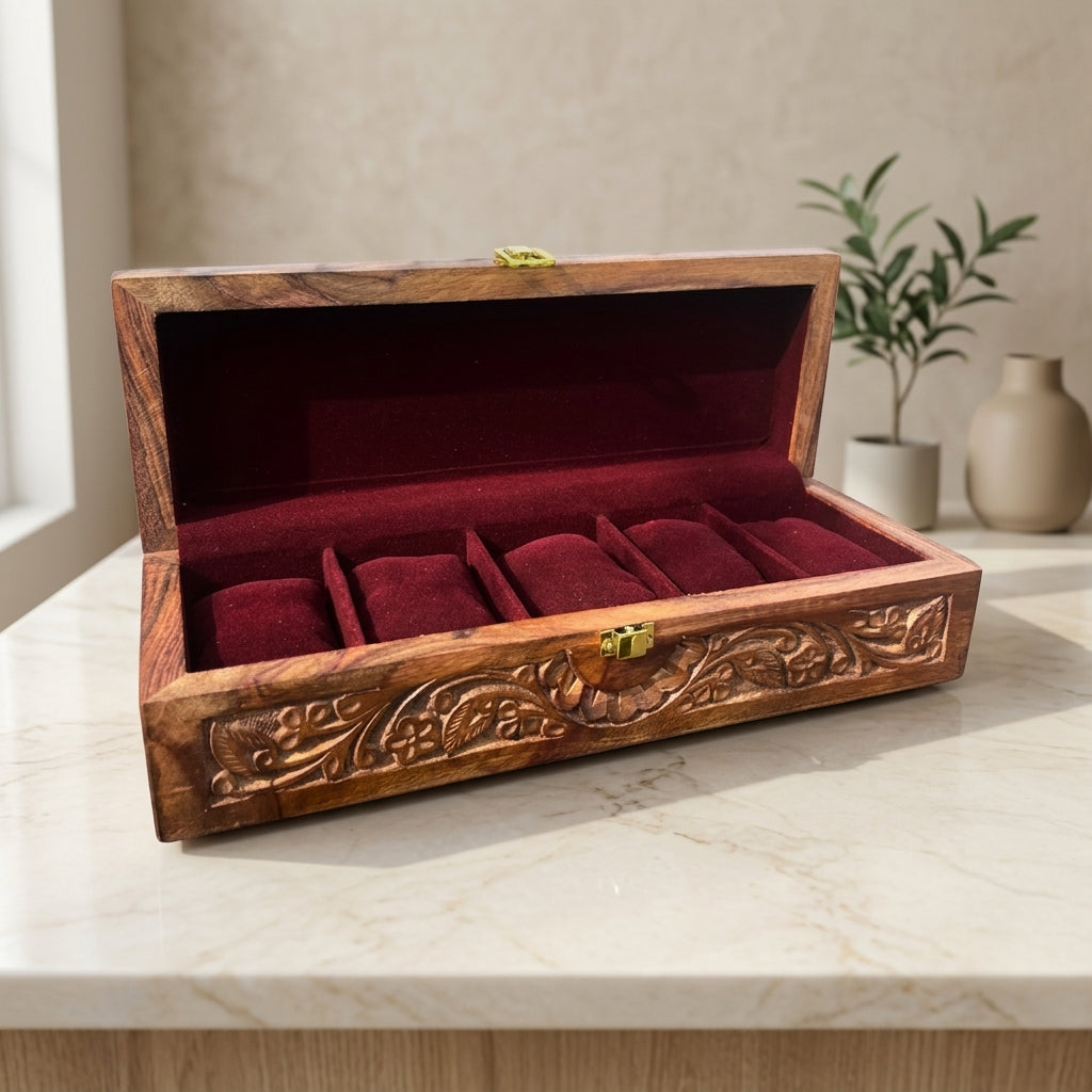 5 Watches – Carving – Wood Top