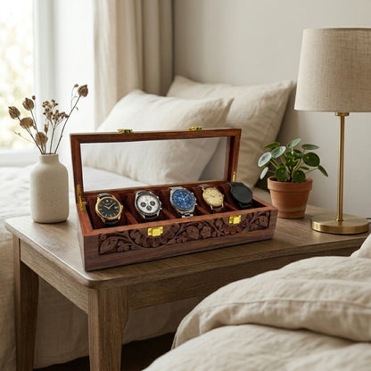 5 Watches – Glass Top – Premium Quality