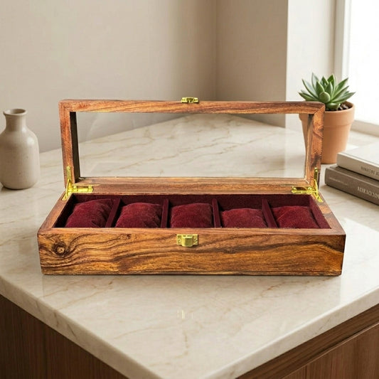 5 Watches – Golden Hinge – Glass Top