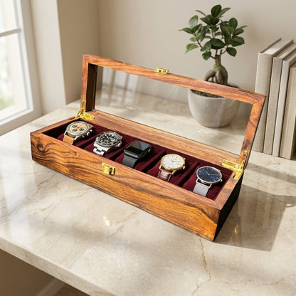 5 Watches – Golden Hinge – Glass Top