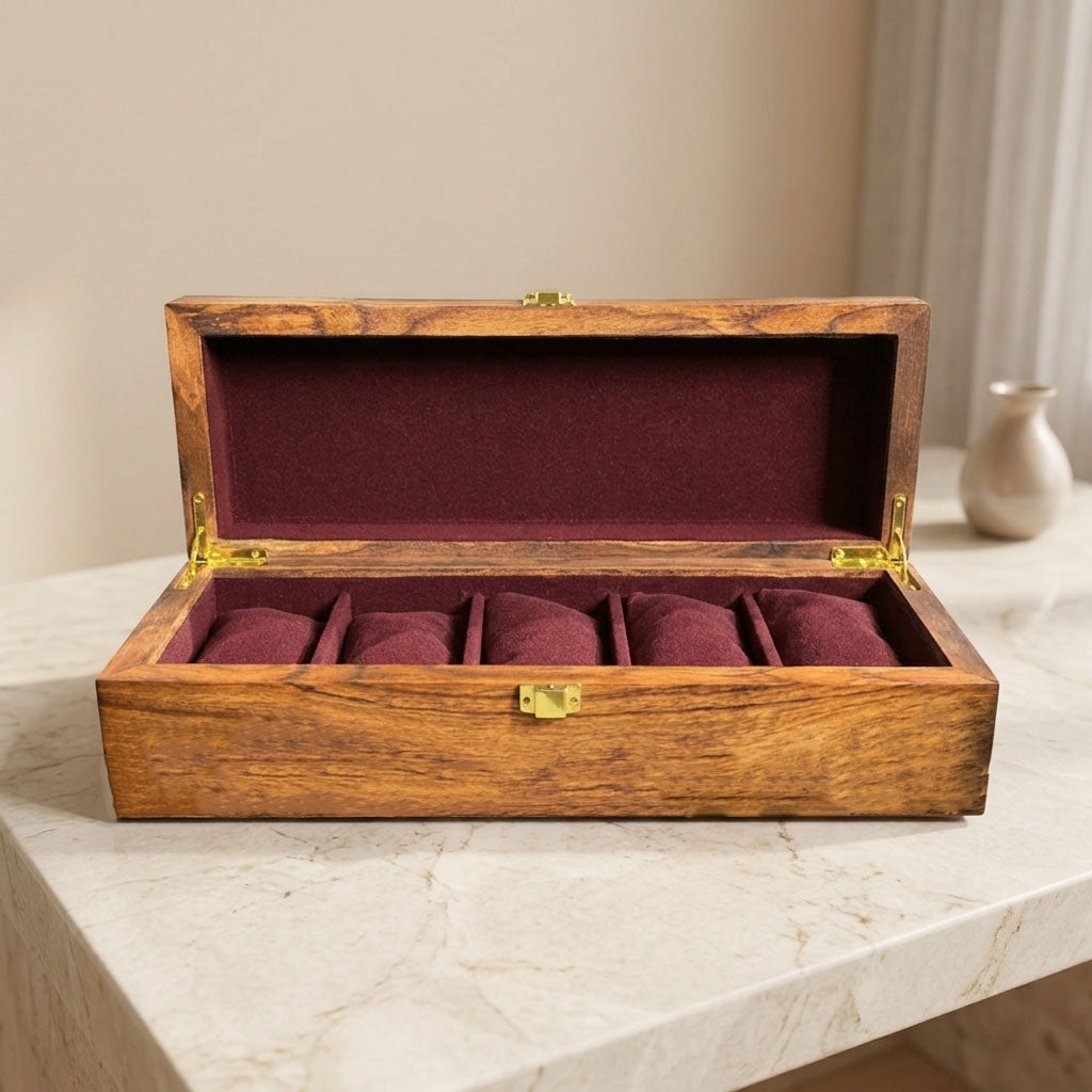 5 Watches – Golden Hinge – Wood Top