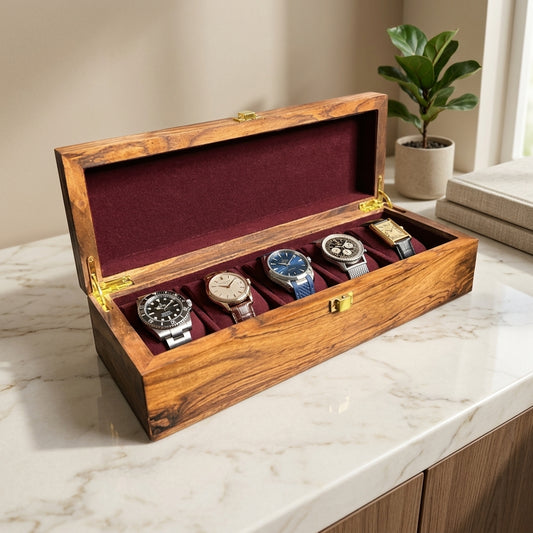 5 Watches – Golden Hinge – Wood Top