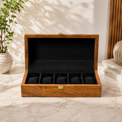 5 Watches – Plain – Wood Top – Black