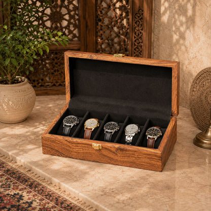 5 Watches – Plain – Wood Top – Black