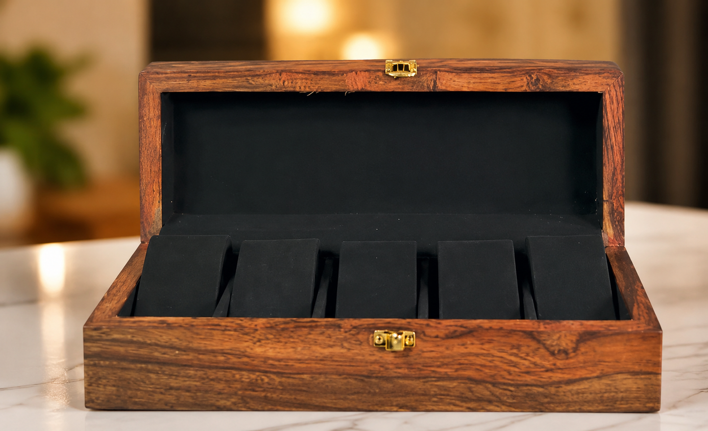 5 Watches – Plain – Wood Top – Black