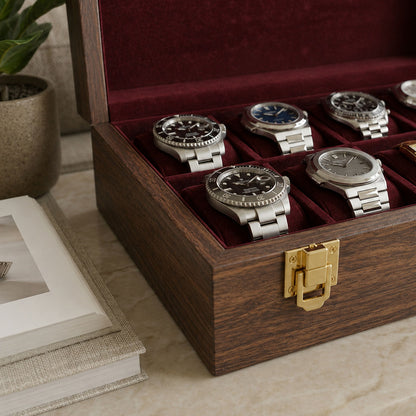 10 Watches – Plain – Wood Top