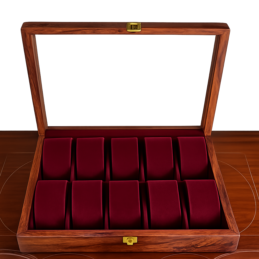 10 Watches – Plain – Glass Top