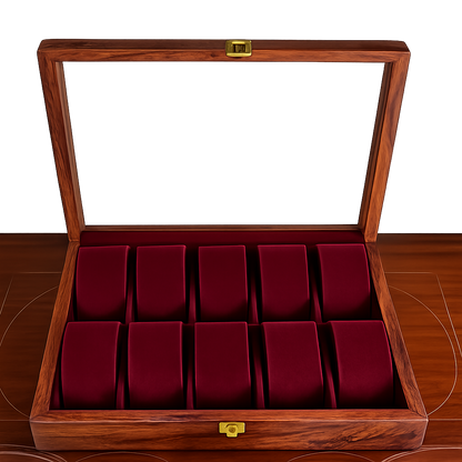 10 Watches – Plain – Glass Top