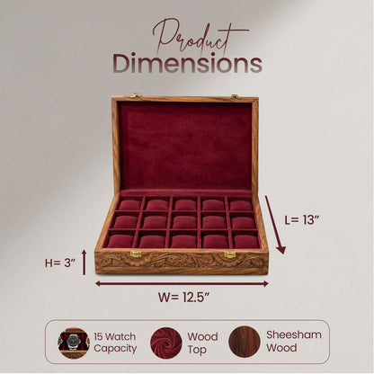 15 Watches – Carving – Wood Top