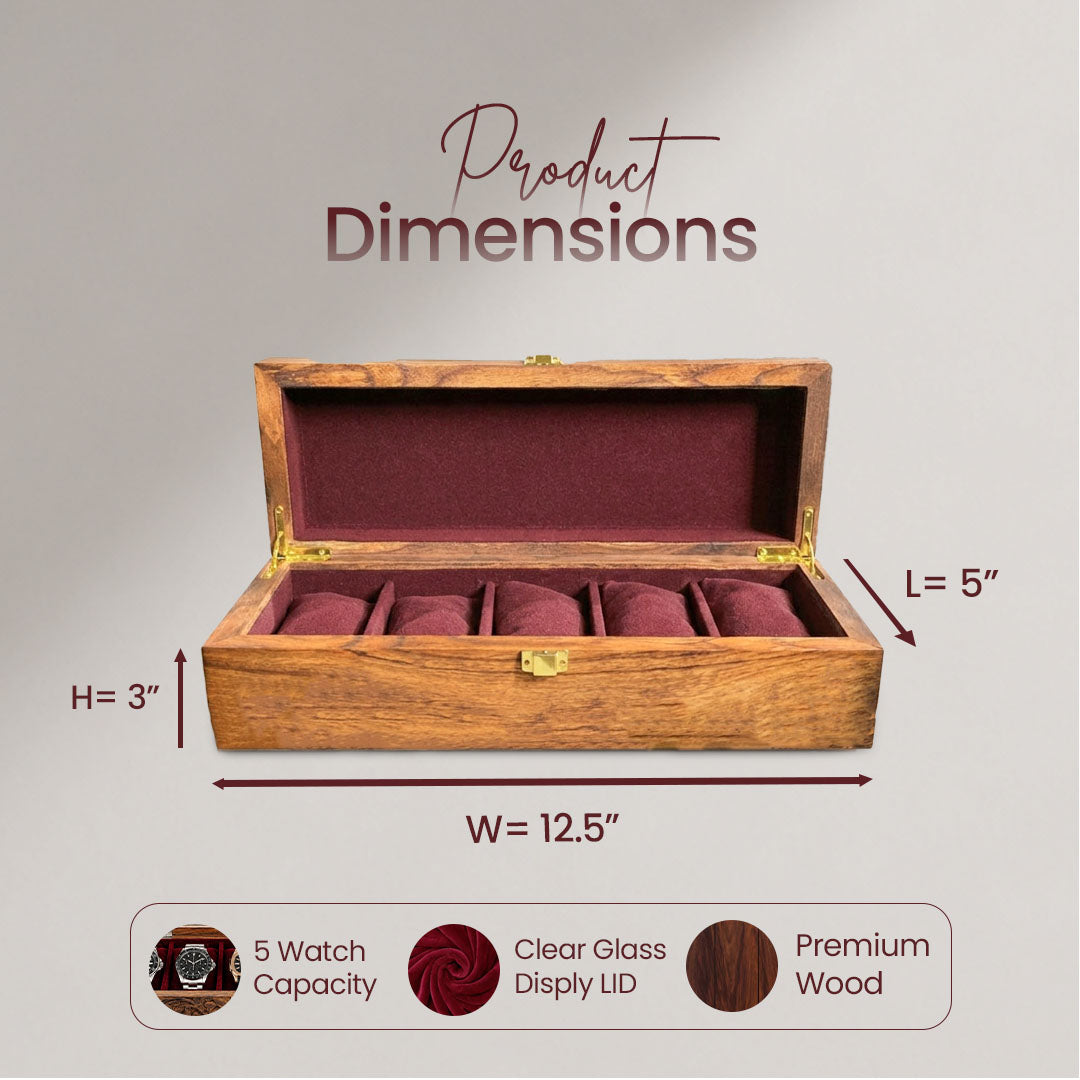 5 Watches – Golden Hinge – Wood Top