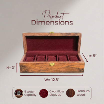 5 Watches – Plain – Wood Top