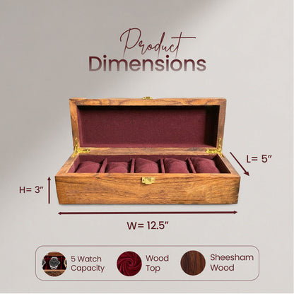 5 Watches – Golden Hinge – Wood Top