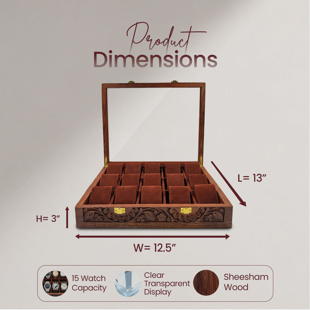 15 Watches – Glass Top – Premium Quality