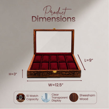 10 Watches – Carving – Glass Top