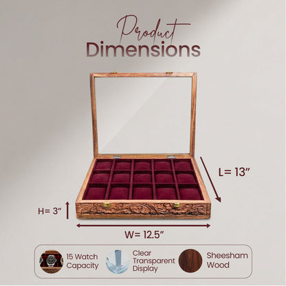 15 Watches – Carving – Glass Top
