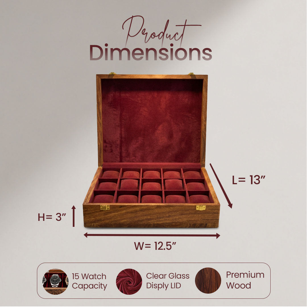 15 Watches – Plain – Wood Top