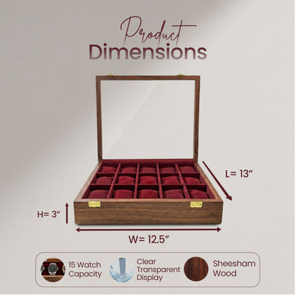 15 Watches – Plain – Glass Top