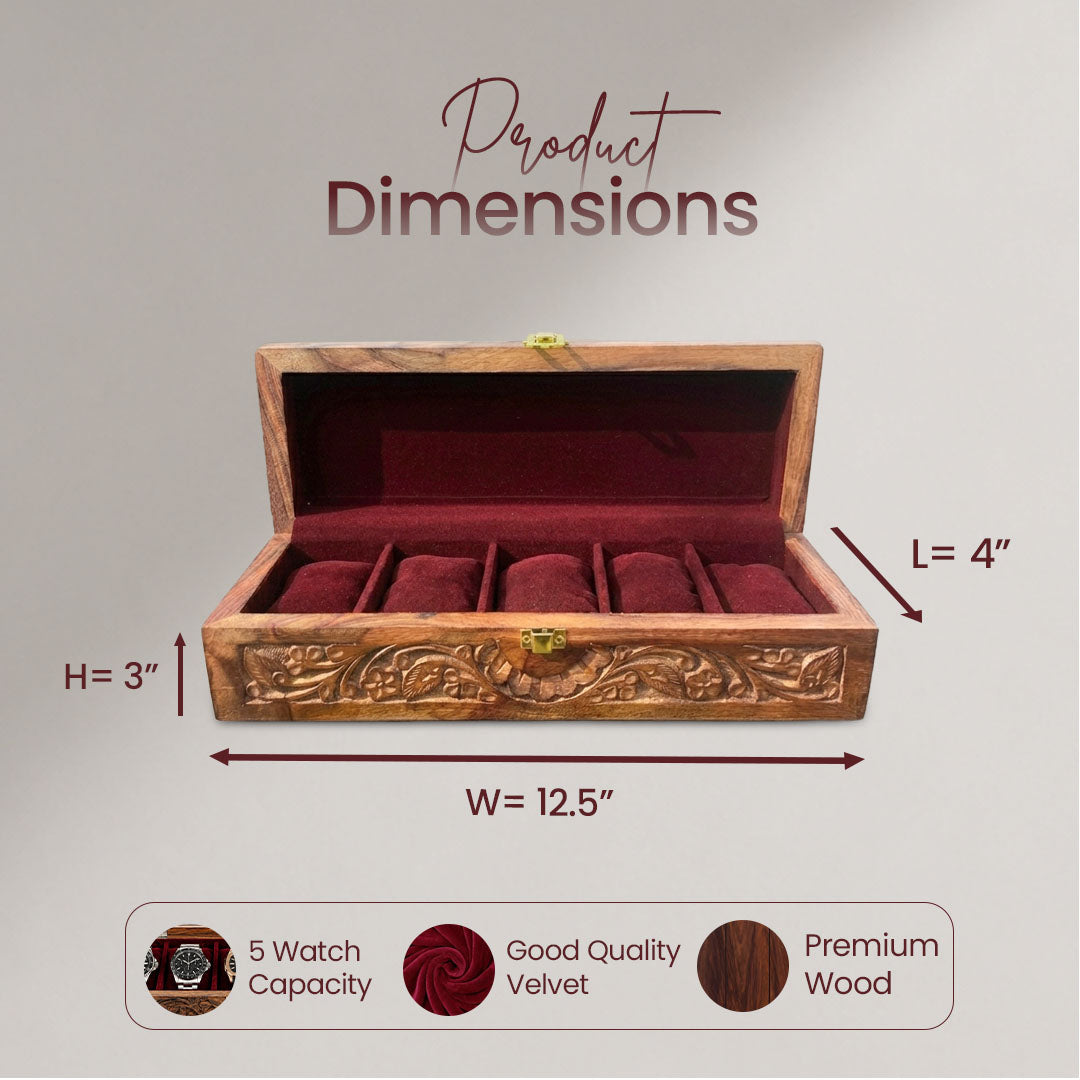 5 Watches – Carving – Wood Top