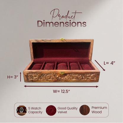 5 Watches – Carving – Wood Top