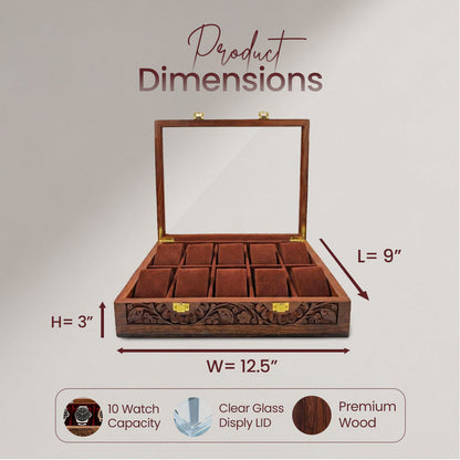 10 Watches – Glass Top – Premium Quality