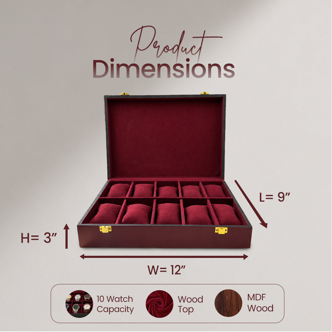 10 Watches – Wine Red
