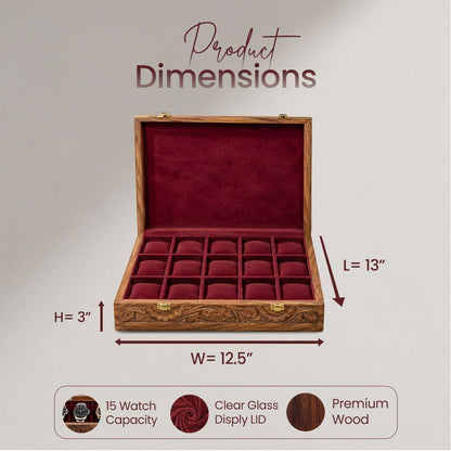 15 Watches – Carving – Wood Top