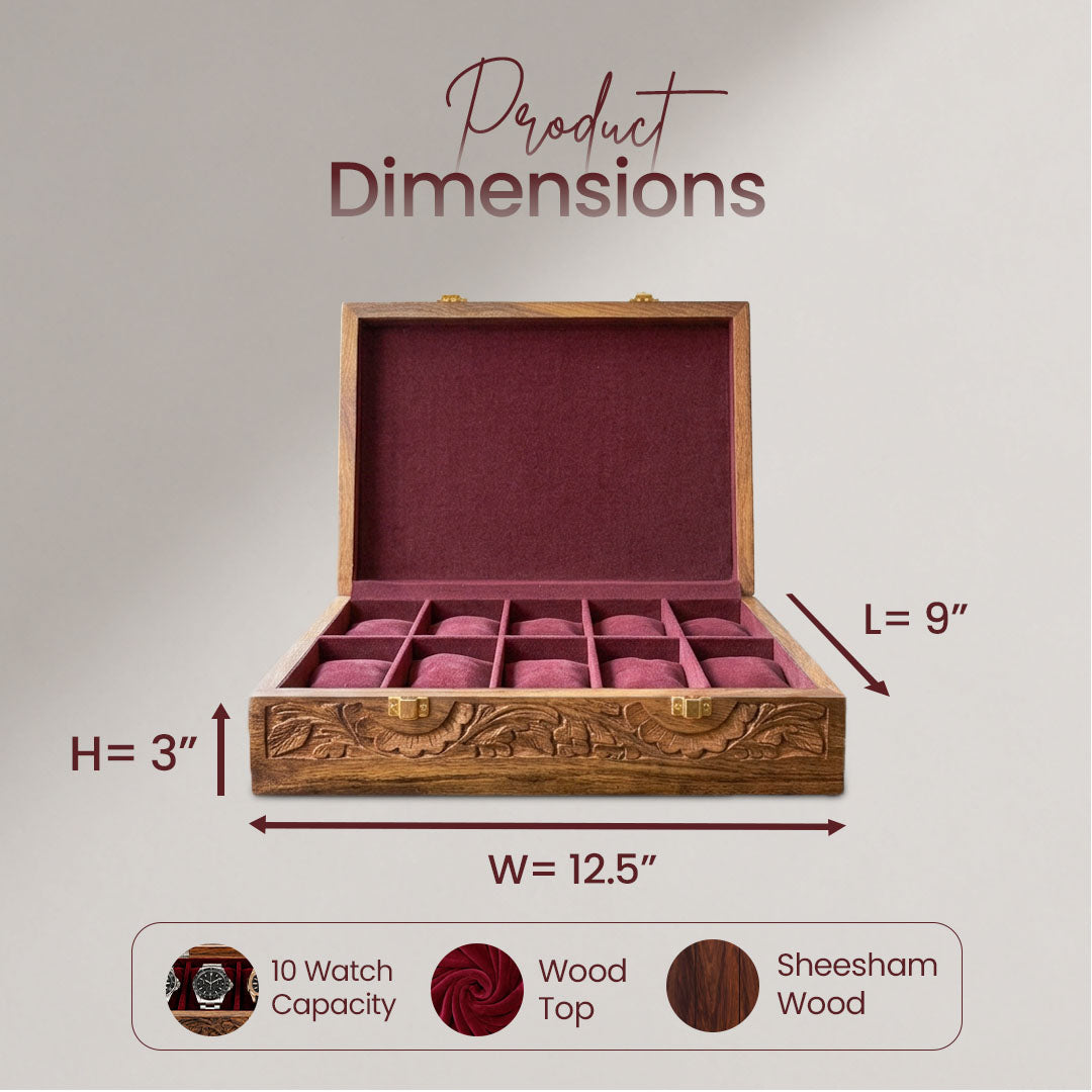 10 Watches – Carving – Wood Top