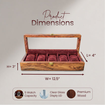5 Watches – Plain – Glass Top