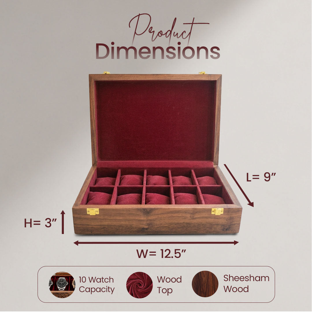10 Watches – Plain – Wood Top