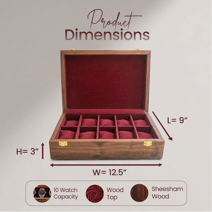 10 Watches – Plain – Wood Top