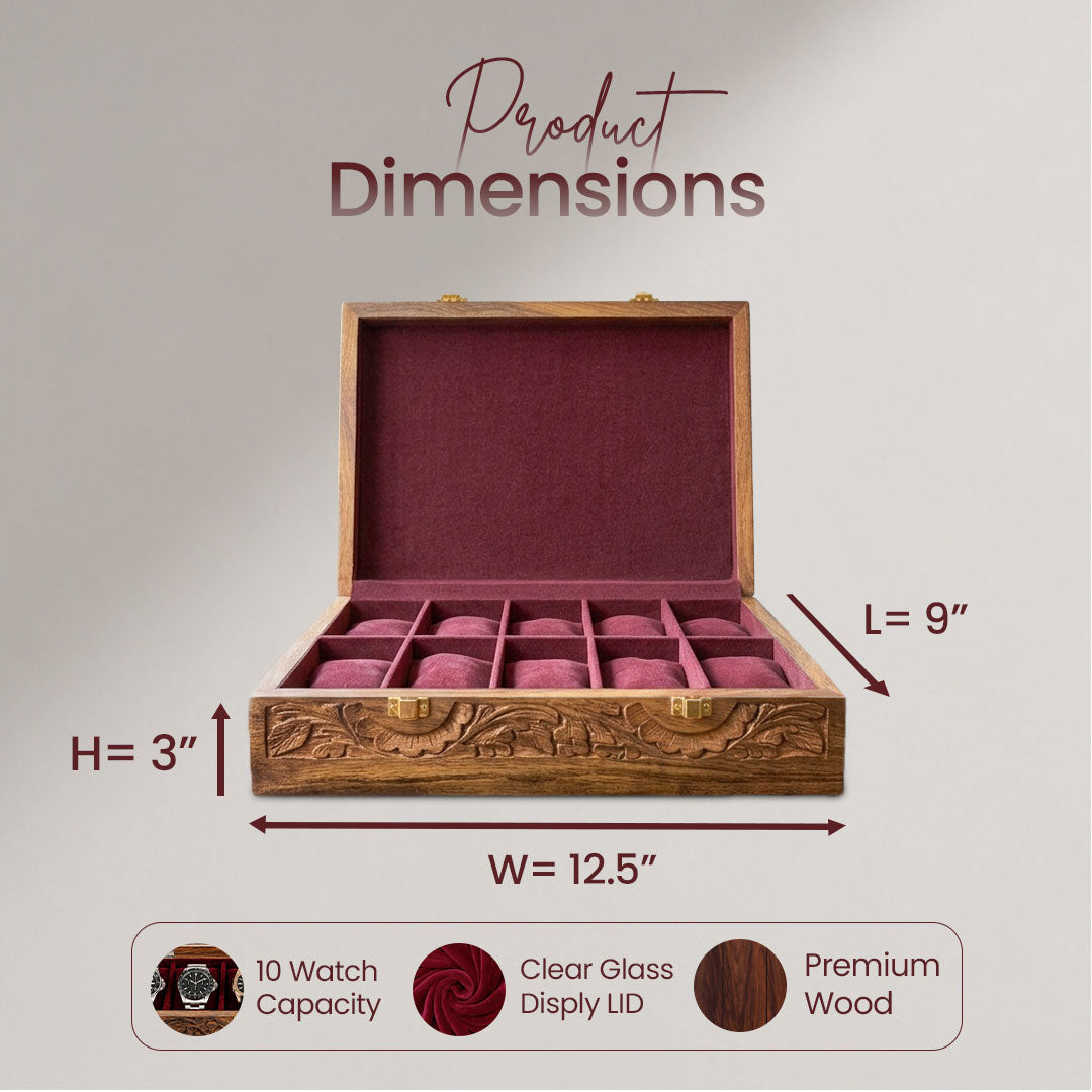 10 Watches – Carving – Wood Top