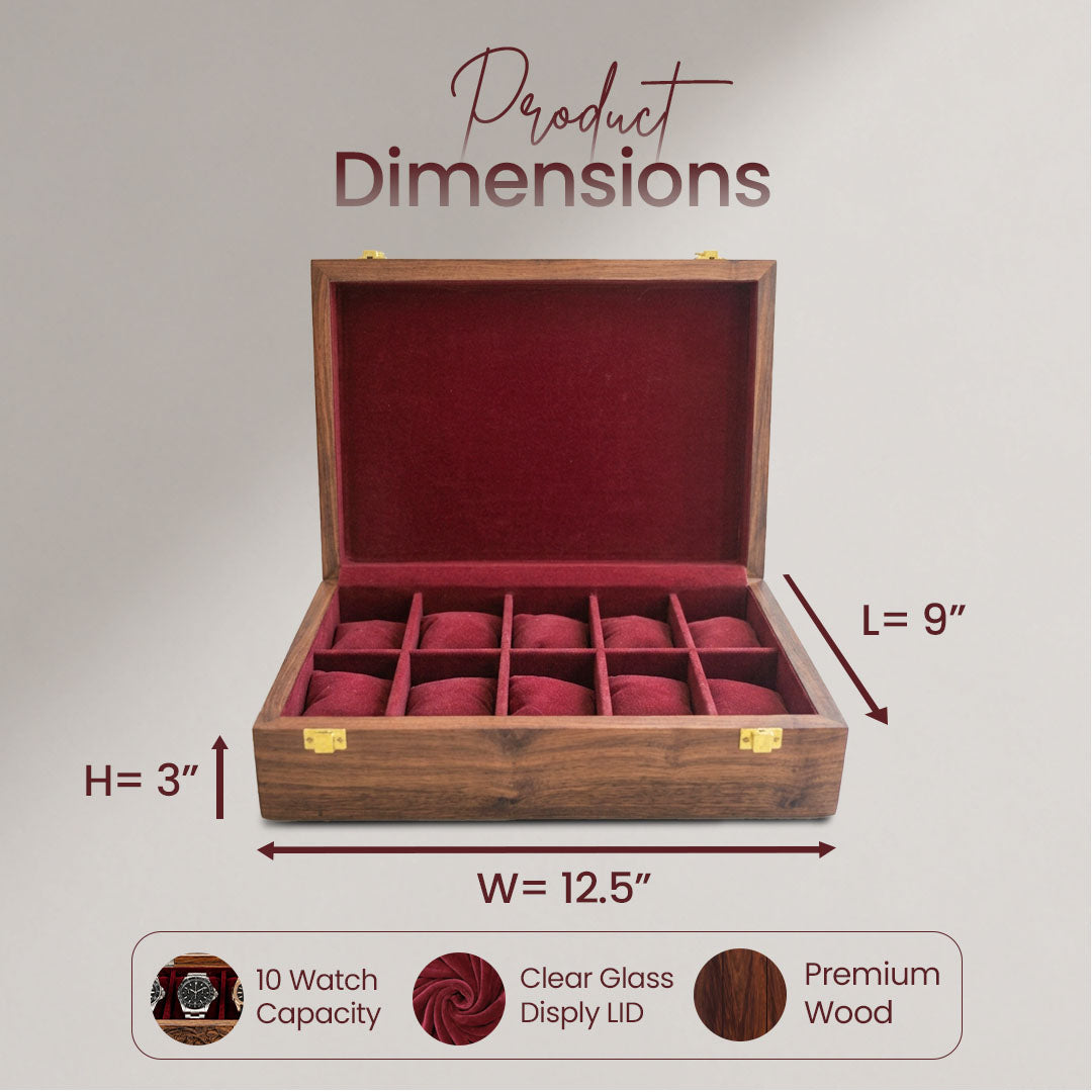 10 Watches – Plain – Wood Top
