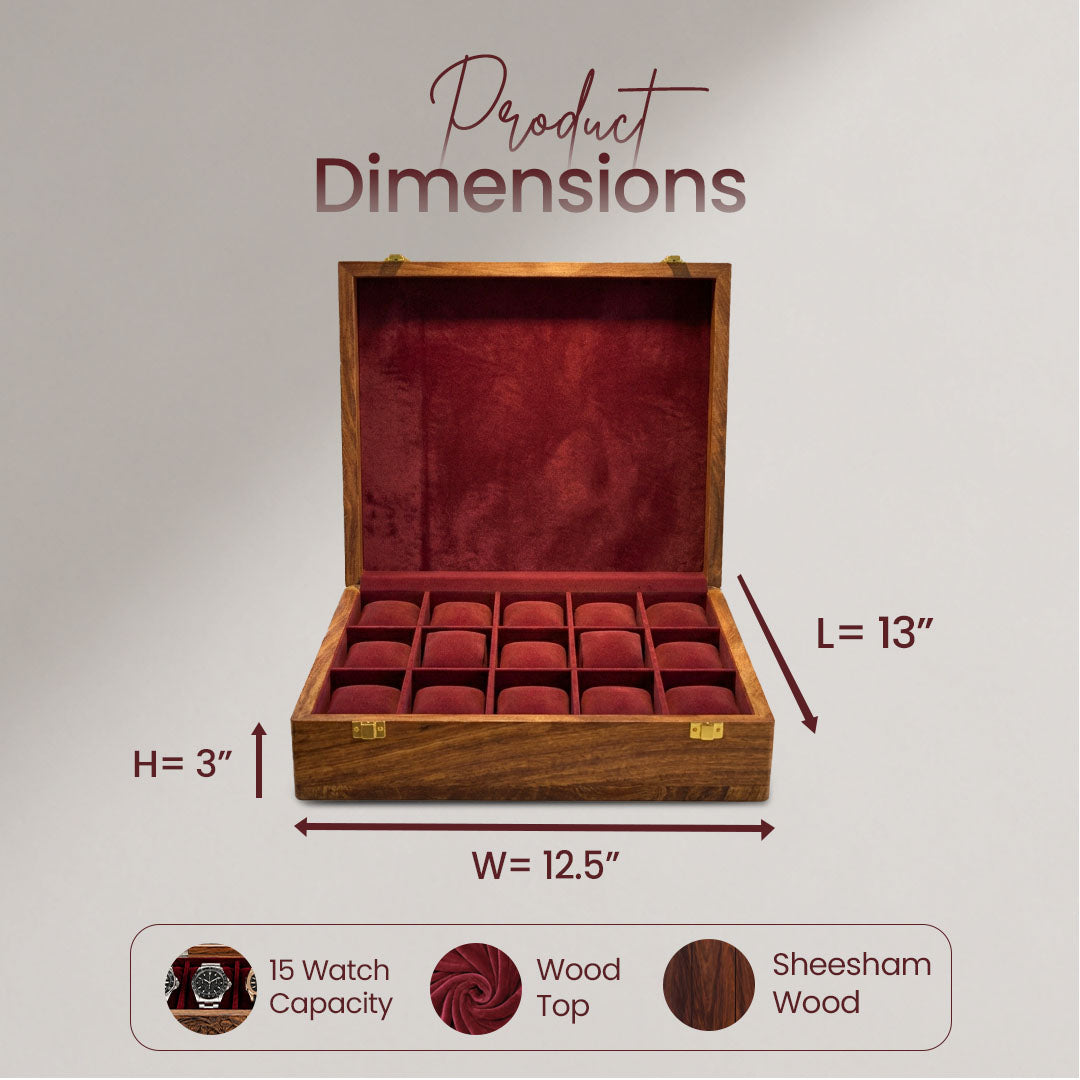 15 Watches – Plain – Wood Top
