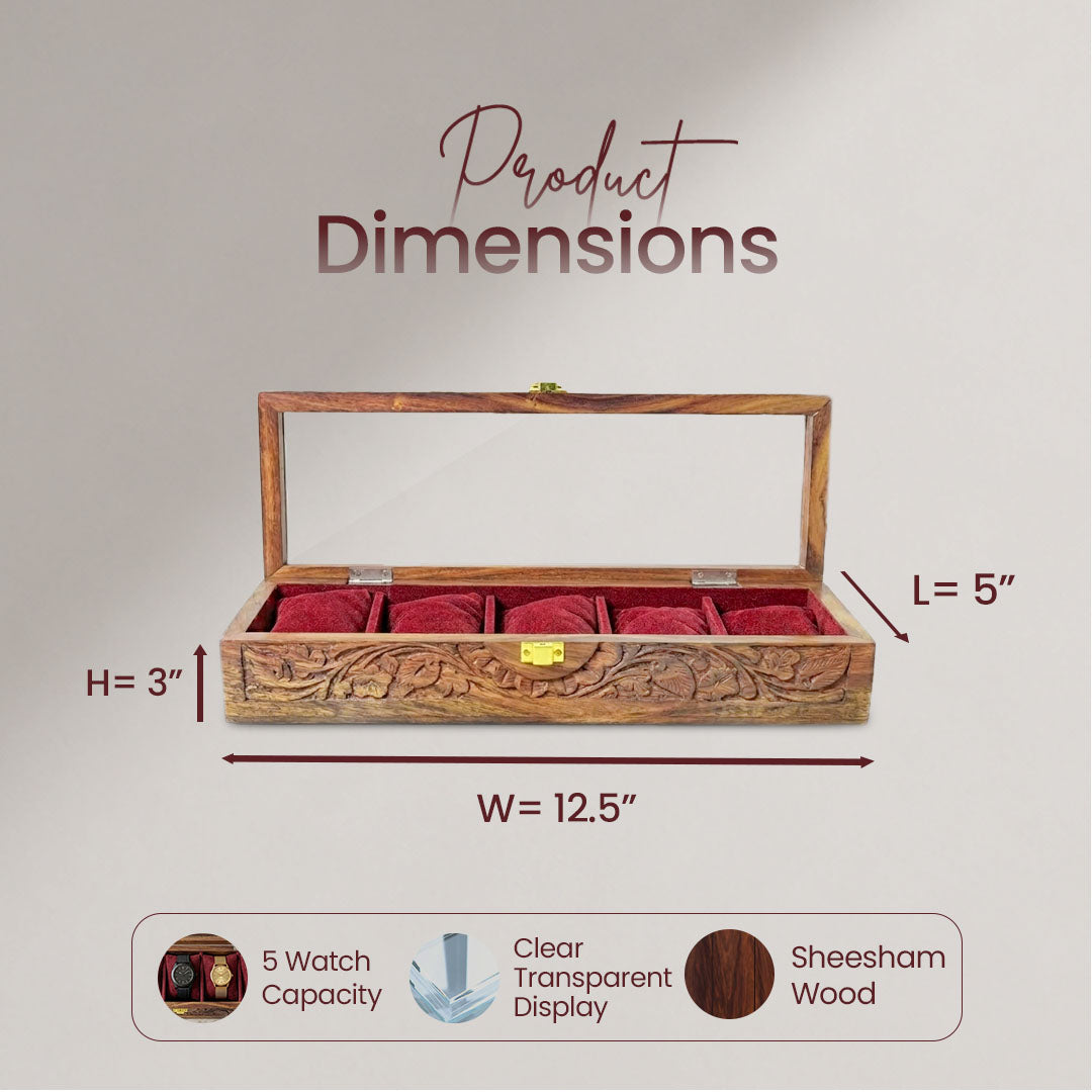 5 Watches – Carving – Glass Top