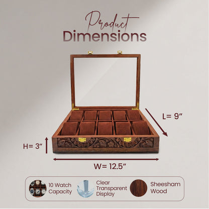 10 Watches – Glass Top – Premium Quality