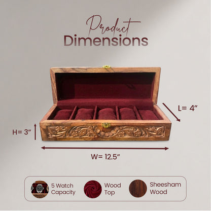 5 Watches – Carving – Wood Top