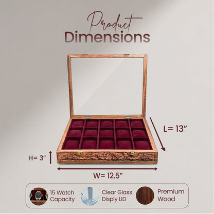 15 Watches – Carving – Glass Top
