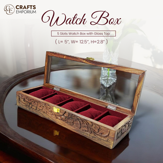 5 Watches – Carving – Glass Top