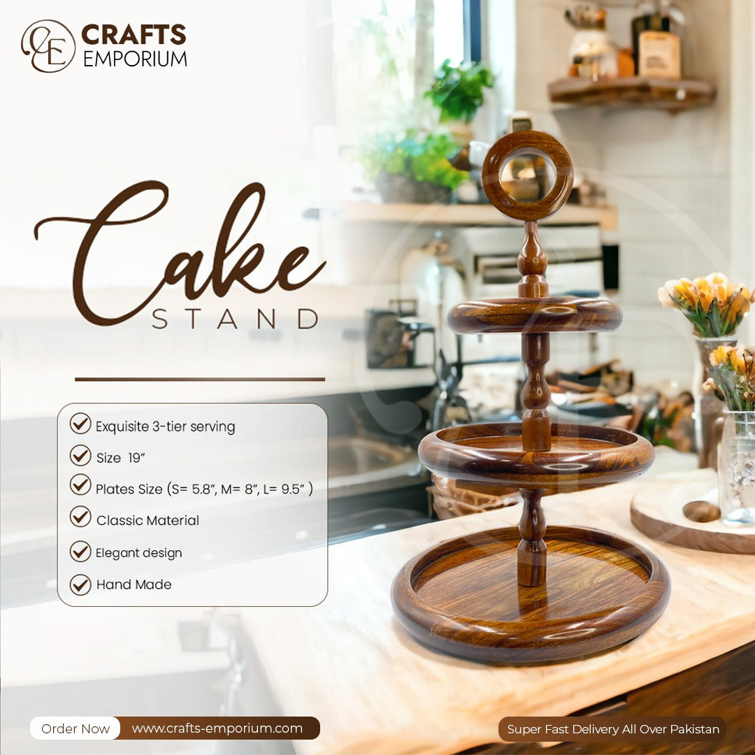 Wooden Cake Stand 3 Tier