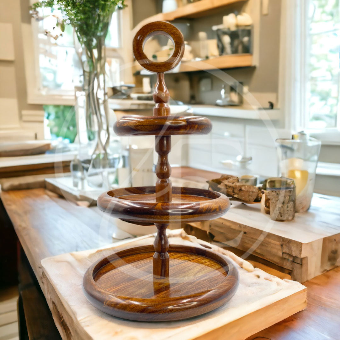 Wooden Cake Stand 3 Tier