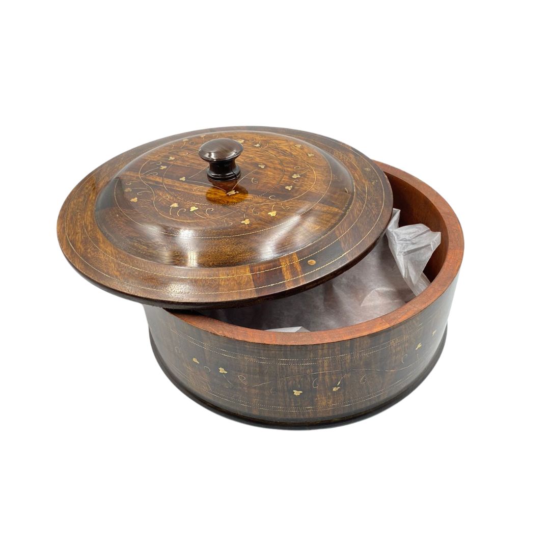 Wooden Hotpot – Brass Work