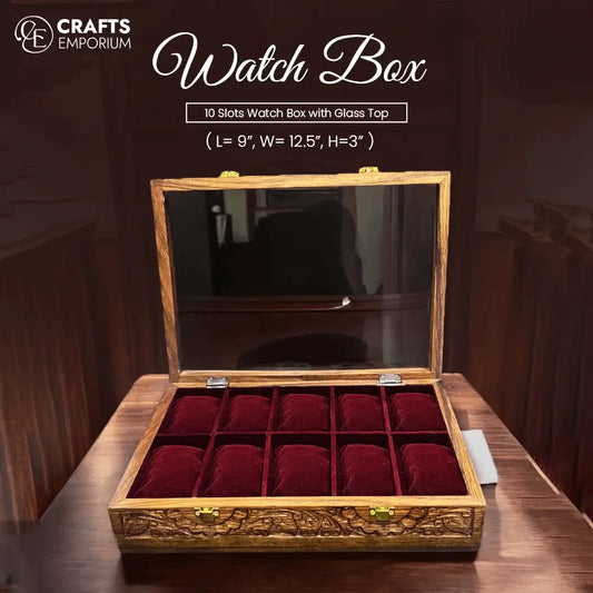 10 Watches – Carving – Glass Top