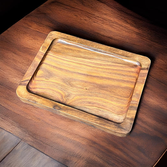Wooden Platter - Rectangle - 6 x 8"