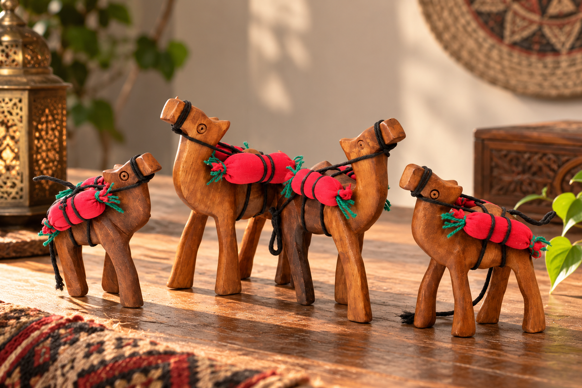 Wooden Camel Set