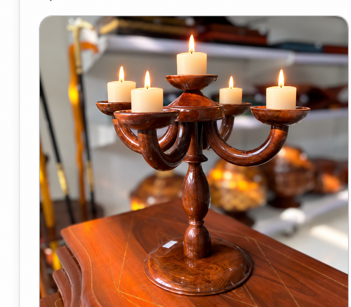Royal Wooden Candle Stand