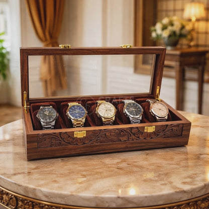 5 Watches – Glass Top – Premium Quality