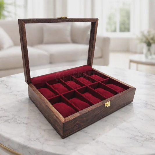 10 Watches – Plain – Glass Top