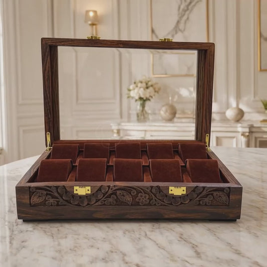 10 Watches – Glass Top – Premium Quality