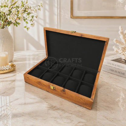 10 Watches – Plain – Wood Top – Black